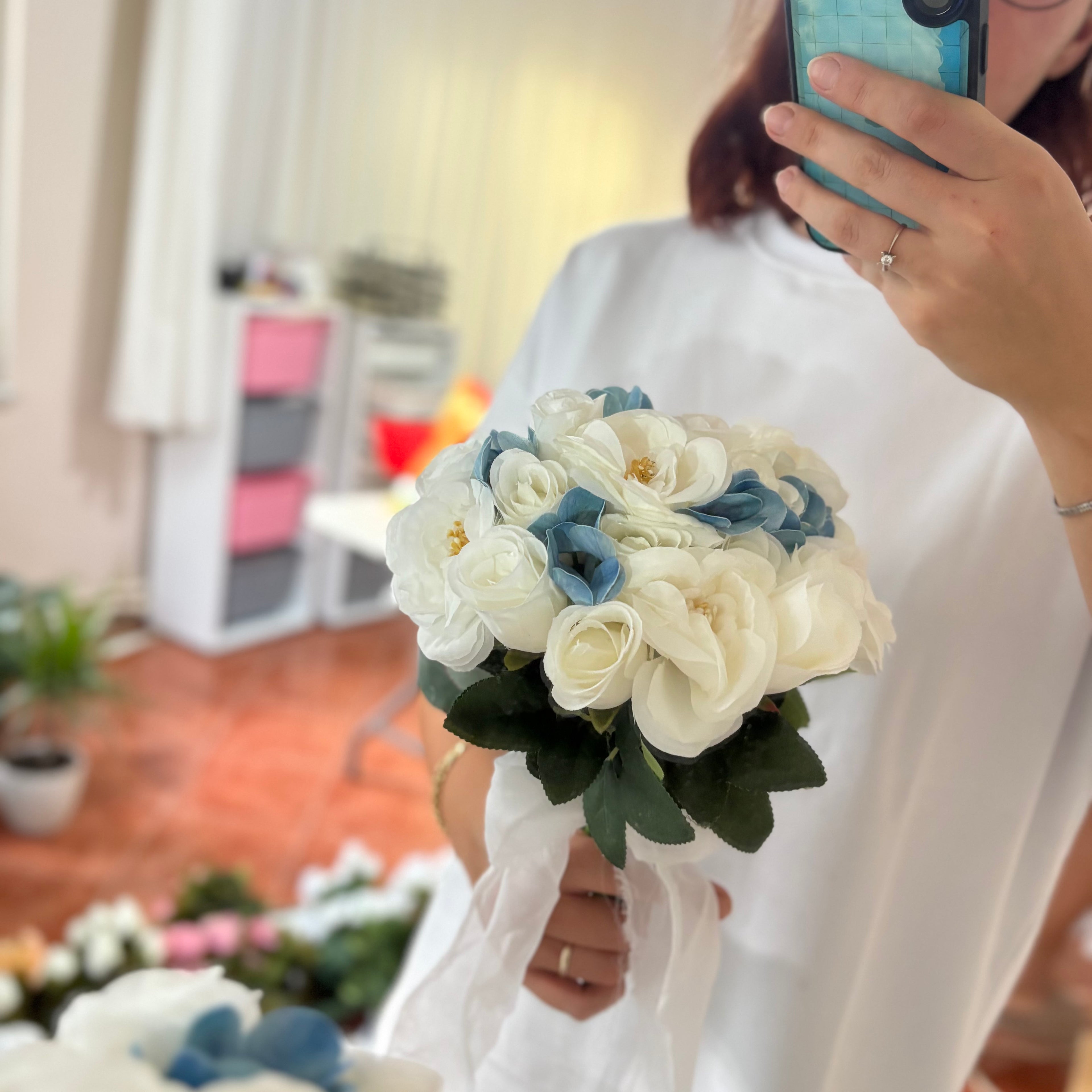 Gül & Gelincik Yapay Gelin Buketi