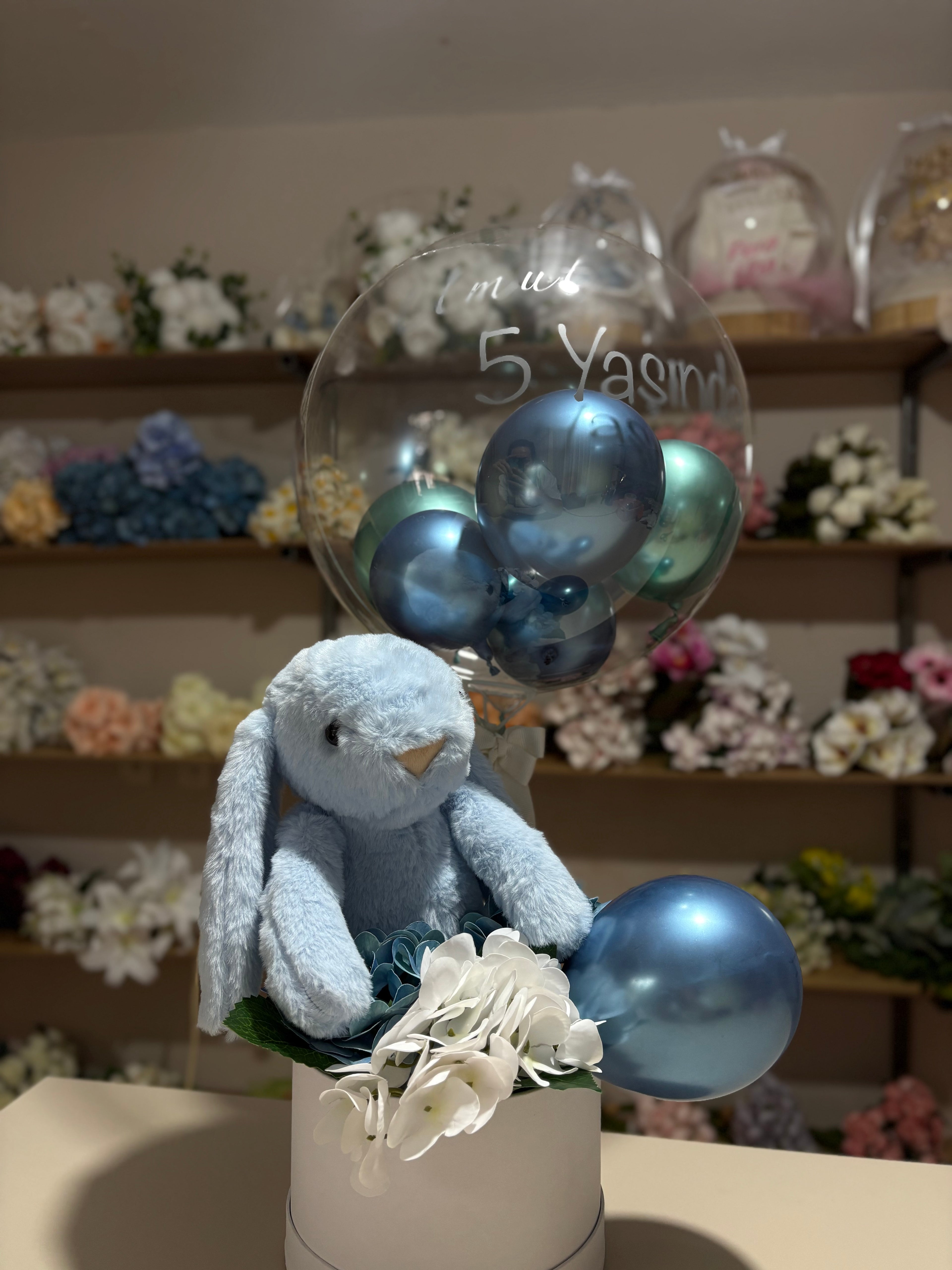 Bubble Box Çubuklu Hediye Balonu