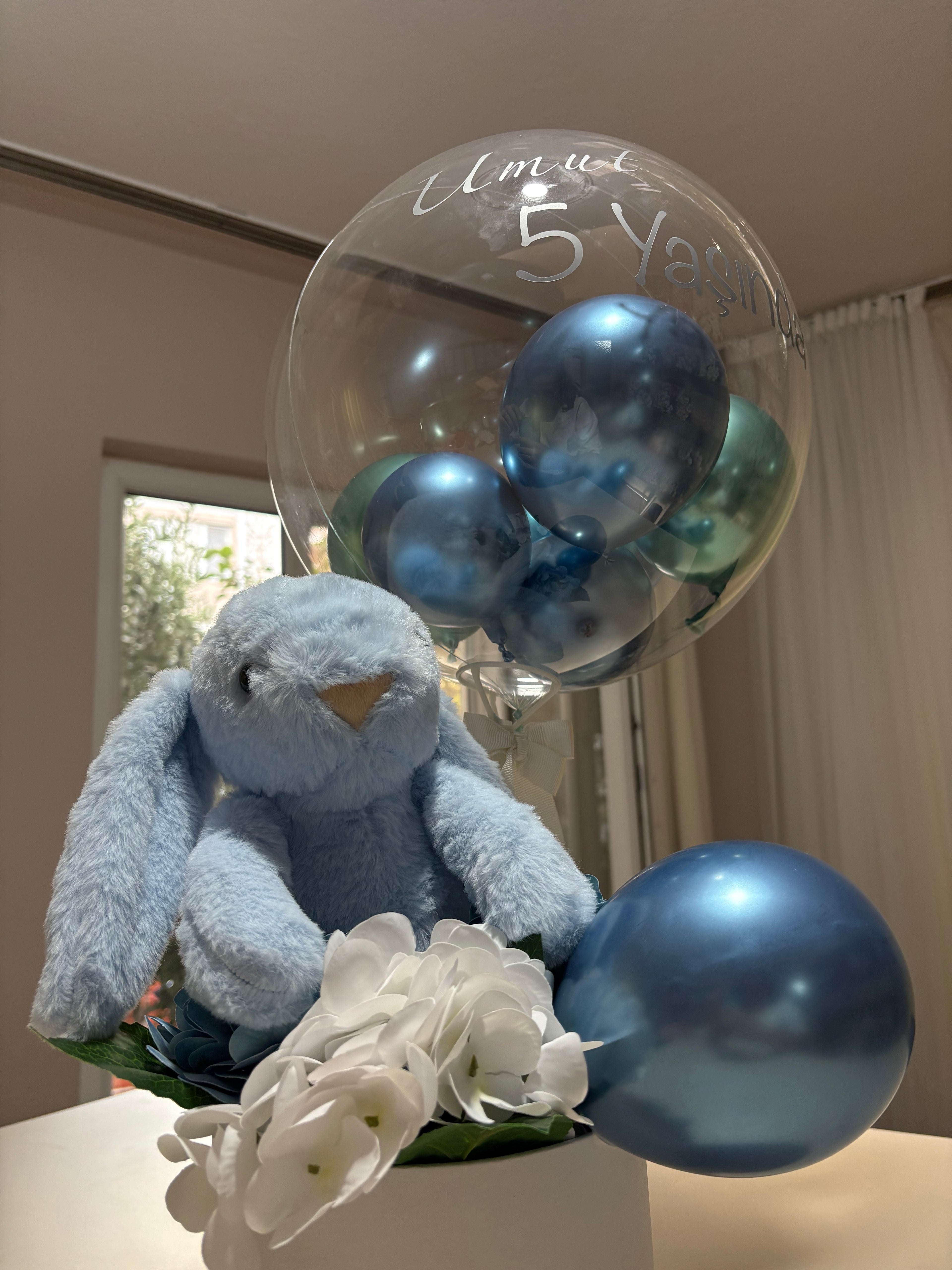 Bubble Box Çubuklu Hediye Balonu