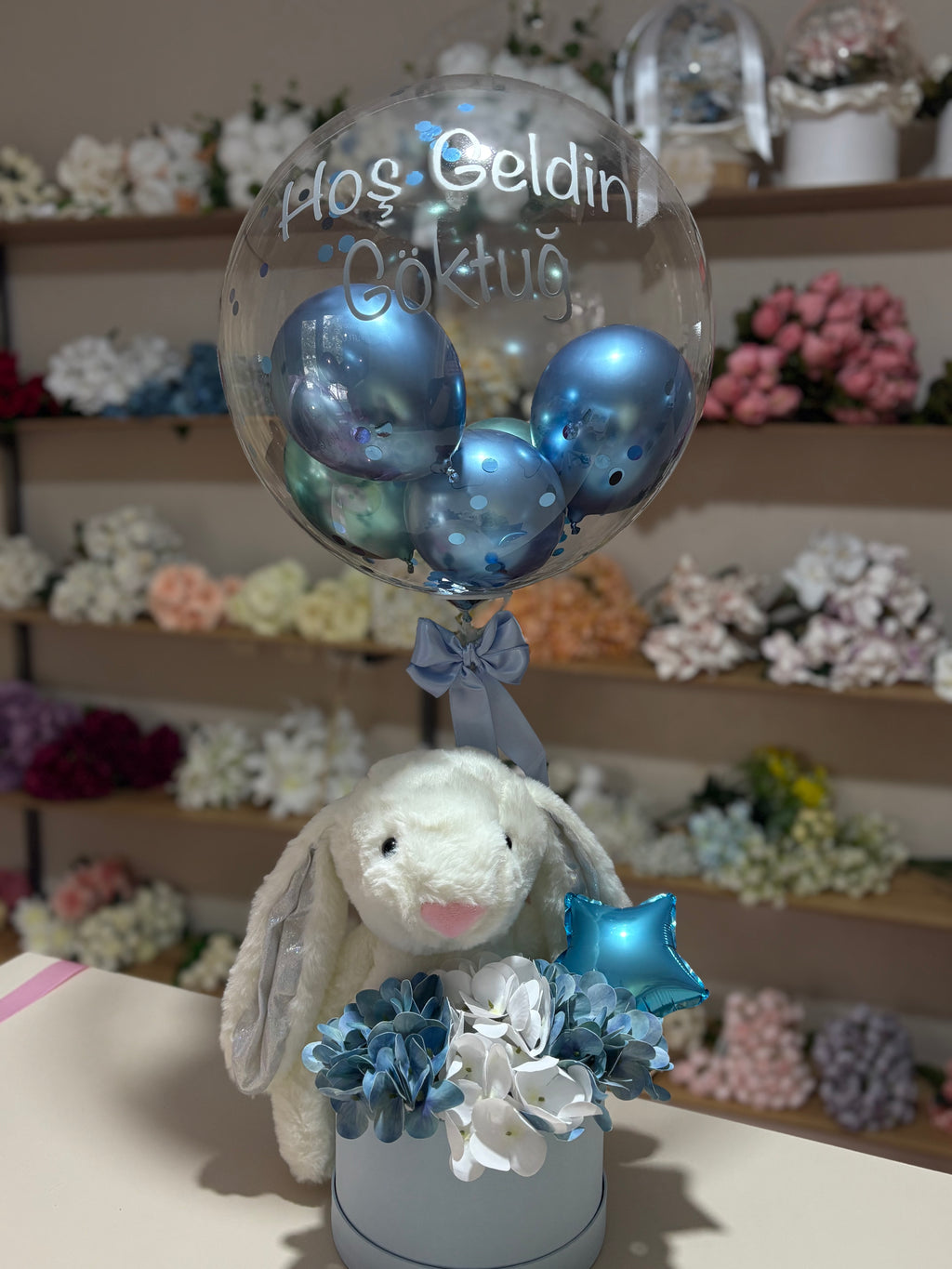 Bubble Box Çubuklu Hediye Balonu