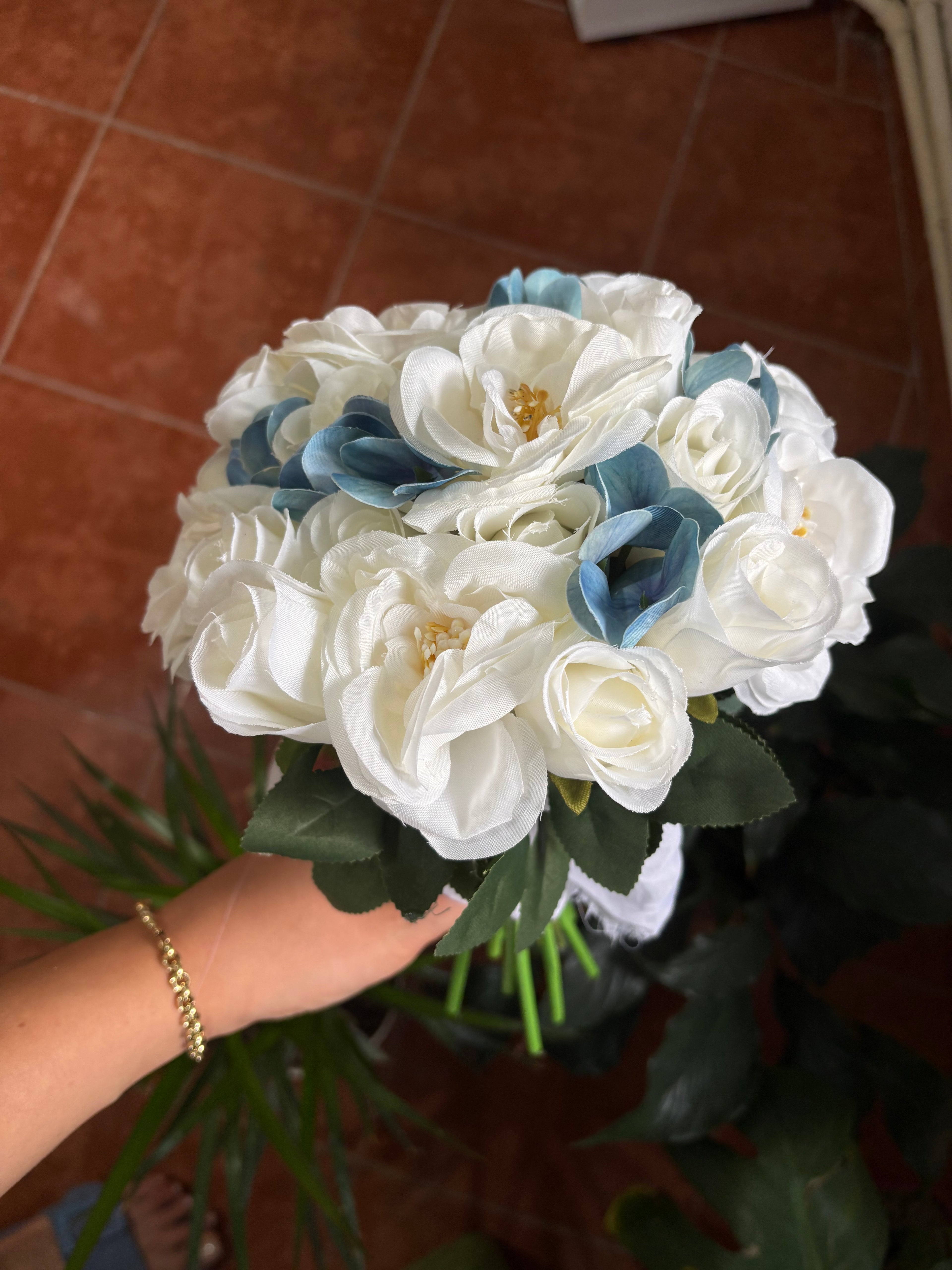 Gül & Gelincik Yapay Gelin Buketi