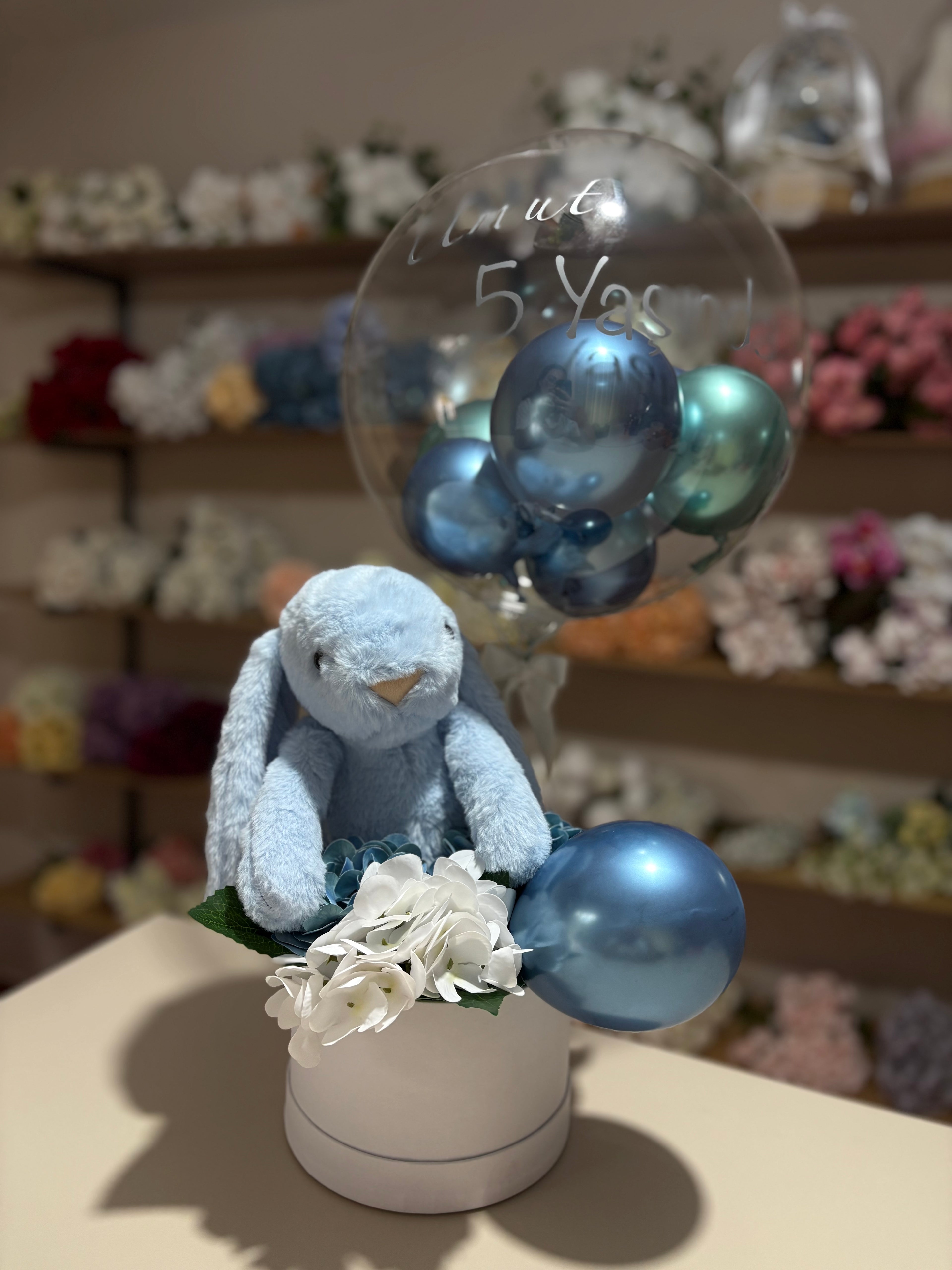 Bubble Box Çubuklu Hediye Balonu
