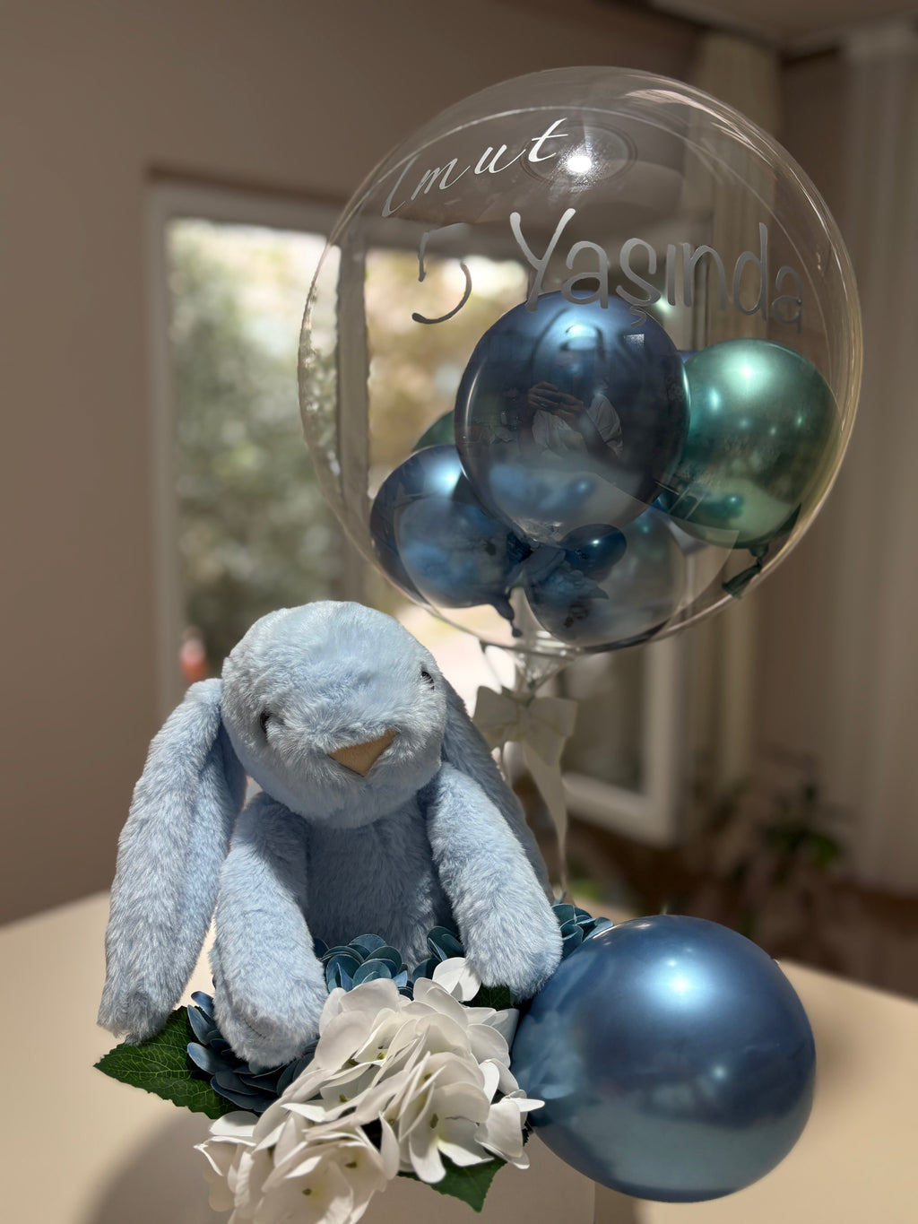Bubble Box Çubuklu Hediye Balonu