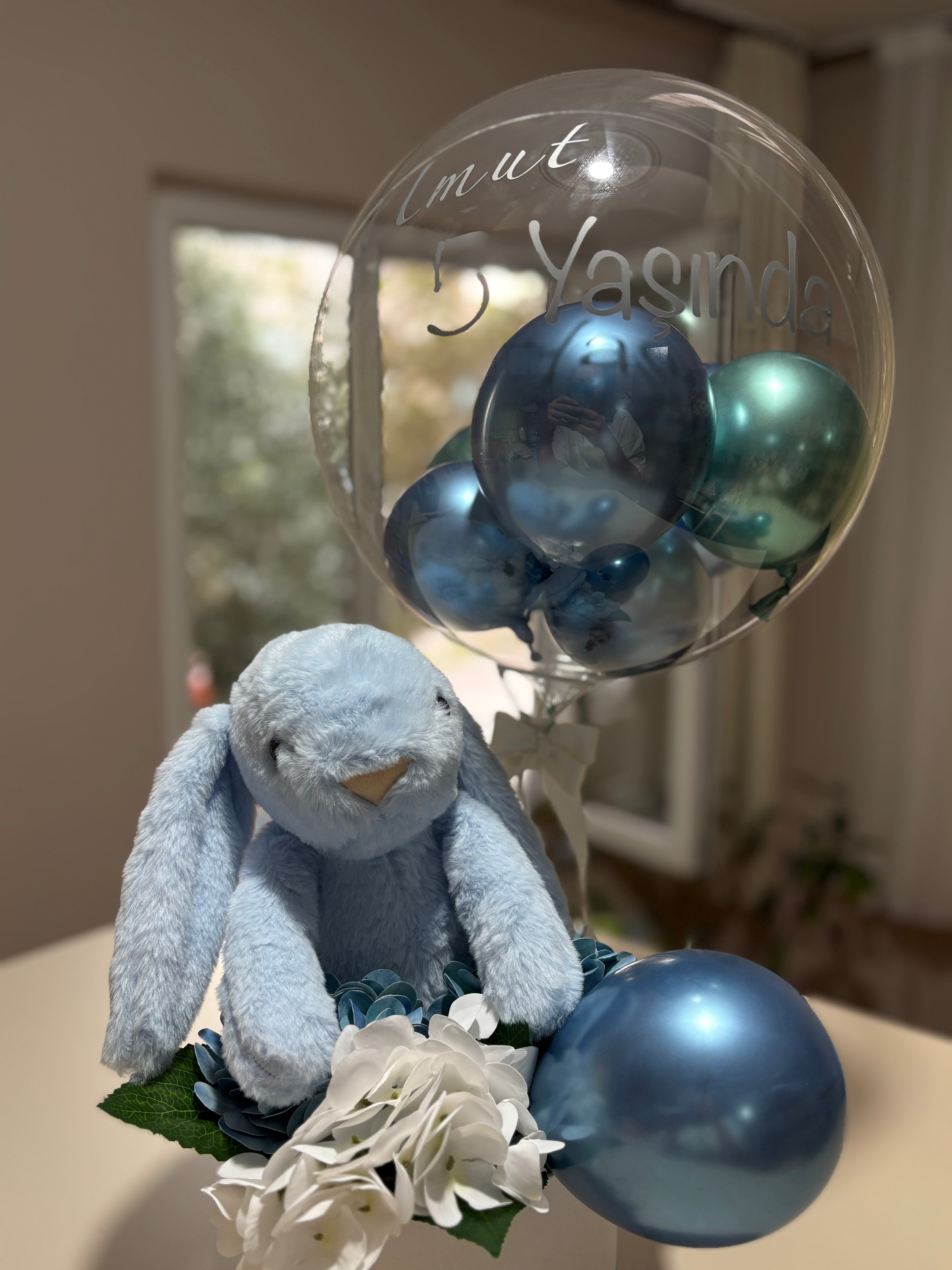 Bubble Box Çubuklu Hediye Balonu